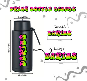 Witches Brew Cups: Pre-made Drink Bottle Name decals