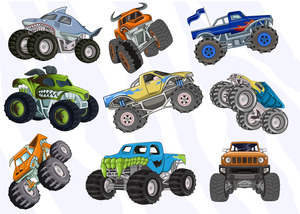 Witches Brew Cups: Monster Truck Drink Bottle Decals