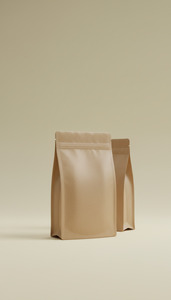 Stand Up Pouches: Compostable Kraft Stand-Up Pouch Matte Finish
