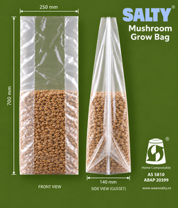 Ready To Order Packaging: Mushroom Grow Bag | Certified AS5810 Home Compostable | NZ MADE