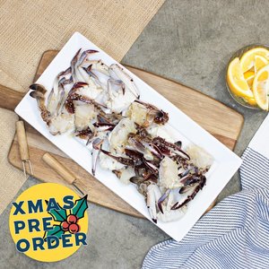 XMAS PRE-ORDER: Half Cut Crab 1KG - Saltwater Seafoods NZ