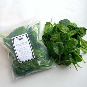 Salads: Spinach, baby leaves 140g bag