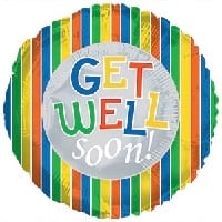 Products: Get Well Smiley Face Balloon - Samantha Rose Flowers Ashburton Florist NZ