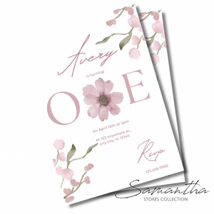 Products: First Birthday Invitation - Editable Template samanthastokesbridal