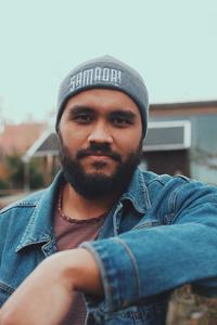 Original Logo Beanie - Dark Grey + White - Samaori Coffee