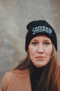 Original Logo Beanie - Black + White - Samaori Coffee