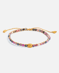 Gemstone Gold: Sapphirine  Bracelet | Gold