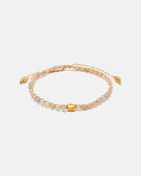 Peach Moonstone Bracelet | Gold