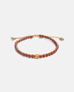 Gemstone Gold: Red Jasper Bracelet | Gold