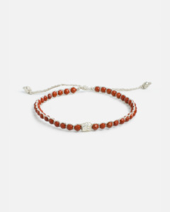 Gemstone Silver: Red Jasper Bracelet | Silver