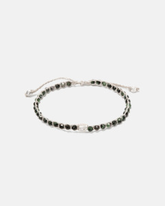 Gemstone Silver: Ruby Zoisite Bracelet | Silver