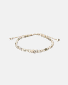 Gemstone Silver: Clear Rutilated Quartz Bracelet | Silver
