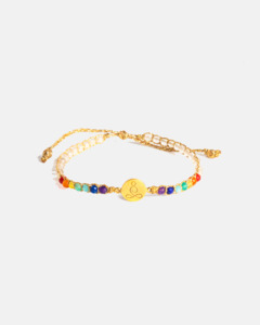 7 Chakras: Lotus 7 Chakras Lemon Quartz Bracelet | Gold