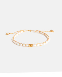 Pearl Oval Bracelet | Gold