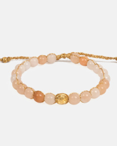 Pink Aventurine 6mm Bracelet | Gold
