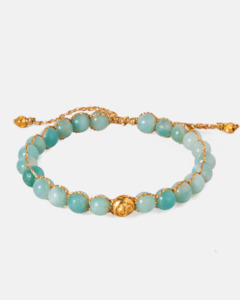 Bracelets: Amazonite 6mm Bracelet | Gold