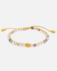 Gemstone Gold: Super Seven Bracelet | Gold