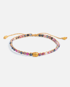 Gemstone Gold: Sapphirine  Bracelet | Gold