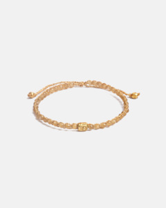 Gemstone Gold: Brown Moonstone Bracelet | Gold