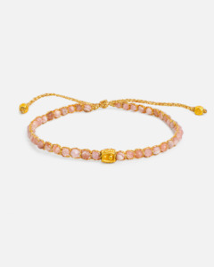 Gemstone Gold: Rhodochrosite Bracelet | Gold