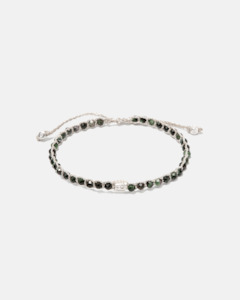 Gemstone Silver: Ruby Zoisite Bracelet | Silver