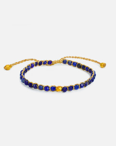 All: Lapis Lazuli Nugget Kids Bracelet | Gold
