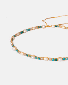 Necklace: Pearl & Gemstone Temptation Choker | Gold