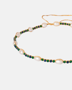 Necklace: Pearl & Gemstone Horizon Choker | Gold