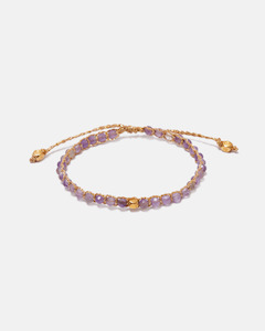 Kids Bracelets: Amethyst Nugget Kids Bracelet | Gold