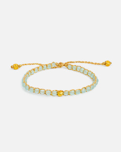 Kids Bracelets: Chalcedony Nugget Kids Bracelet | Gold