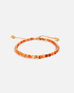 Kids Bracelets: Carnelian From Brazil Nugget Kids | Gold