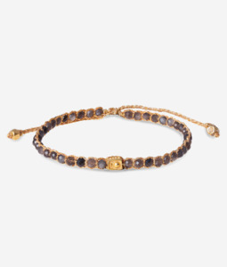 Gemstone Gold 1: Silver Obsidian Bracelet | Gold