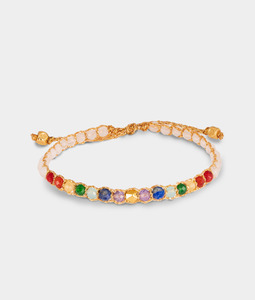 Gemstone Gold 1: 7 Chakras Moonstone Nugget Kids Bracelet | Gold