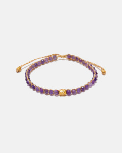 Zodiac Aquarius February: Amethyst Bracelet | Gold