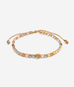 Gemstone Gold 1: Botswana Agate Bracelet | Gold