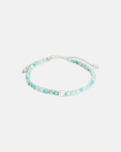 Gemstone Silver: AMAZONITE from South Africa Bracelet | SILVER
