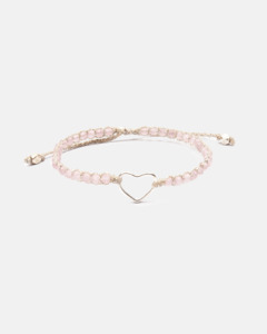 Sale 1: Pink Tourmaline Mozambique Heart Bracelet | Silver
