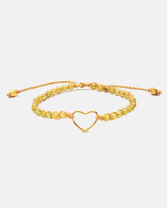 Sale 1: Peridot Heart Bracelet | Gold