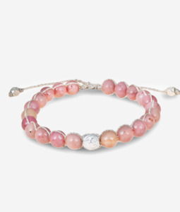 All: Rhodonite 6mm Bracelet | Silver