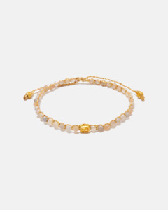 New Arrival: Peach Moonstone Bracelet | Gold