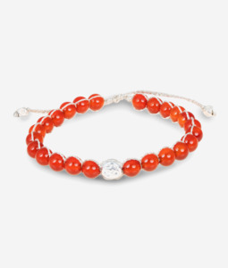Carnelian 6mm Bracelet | Silver
