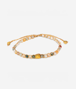 All: Multicolor Rutilated Quartz Bracelet | Gold