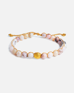 All: Pink Opal 6mm Bracelet | Gold