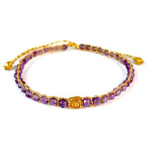 Lavender Amethyst: Light Amethyst Bracelet | Gold