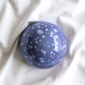 Ceramics: Ceramic Dome Blue Hydrangea