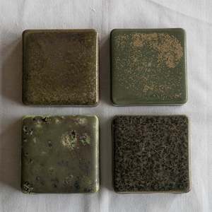 Ceramic Checkers Green Collection #1