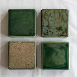 Ceramic Checkers Green Collection #2