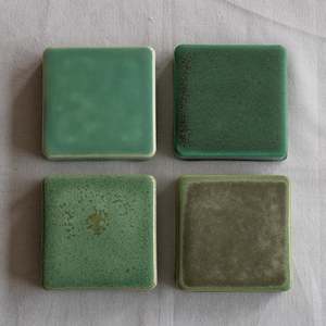 Ceramic Checkers Green Collection #3