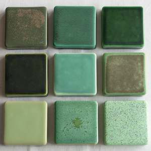 Ceramic 9 Checkers Green Collection