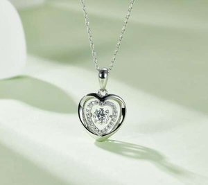 Products: S925 Dancing Moissanite Heart Pendant With 925 Chain